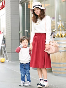 岡田怜奈さん(レディース・160cm)の秋コーディネート