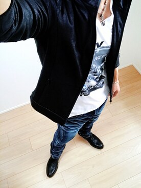 「FUGA（フーガ）のアイテム（シューズ）」を使った、RENさん（メンズ・172cm）の秋コーディネート