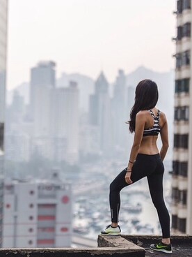 「fitness」｜「アイテム（トップス）」を使った、MISSBISHさん（レディース・155cm）の秋コーディネート