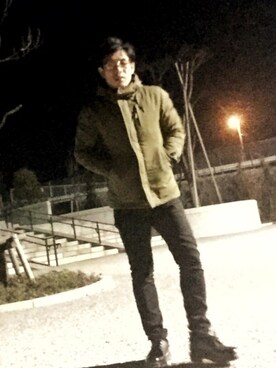 「Dr. Martens（ドクターマーチン）のDr.Martens (ドクターマーチン)/1461 3EYE GIBSON SHOES（その他シューズ）」を使った、TERUZさん（メンズ・170cm）の冬コーディネート