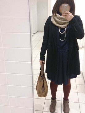 「pas de calais（パドカレ）のアイテム（ワンピース/ドレス）」を使った、まどちゃんさん（レディース・175cm）の冬コーディネート
