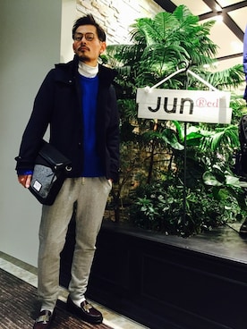 「JUNRED（ジュンレッド）のアイテム（その他）」を使った、masachikaさん（メンズ・180cm）の冬コーディネート