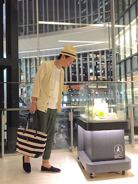 「JUNRED（ジュンレッド）のアイテム（その他シューズ）」を使った、masachikaさん（メンズ・180cm）の夏コーディネート