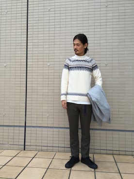 「グラミチ」｜「アイテム（チェスターコート）」を使った、masachikaさん（メンズ・180cm）の秋コーディネート