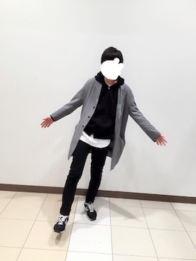 「アイテム（チェスターコート）」を使った、ka-i-toさん（メンズ・182cm・10代）の春コーディネート