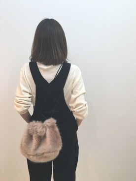 「ご近所コーデ」｜「アイテム（オールインワン・サロペット）」を使った、ていぴさん（レディース・163cm）の秋コーディネート
