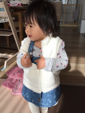 「UNIQLO（ユニクロ）のアイテム（その他）」を使った、fuさん（キッズ・80cm）の春コーディネート