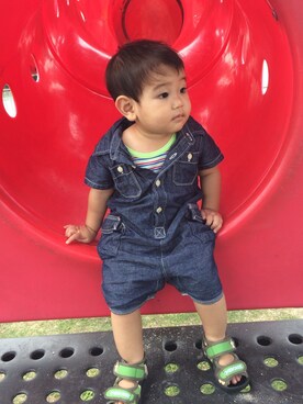 「ＧＷ」｜「アイテム（オールインワン・サロペット）」を使った、No.21さん（キッズ・80cm）の春コーディネート