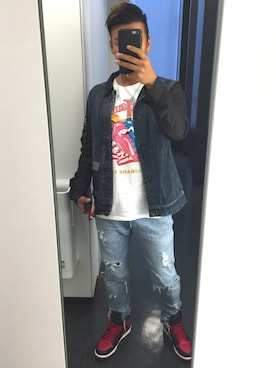 「DRKSHDW（ダークシャドウ）のアイテム（ジャケット/アウター）」を使った、shupinさん（メンズ・179cm）の夏コーディネート