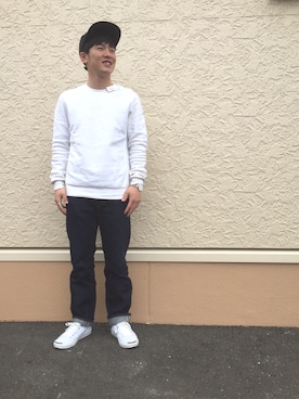 「CONVERSE（コンバース）のCONVERSE コンバース ジャック パーセル / JACK PURCEL（スニーカー）」を使った、ツインテのままの君でいてさん（メンズ・159cm）の春コーディネート