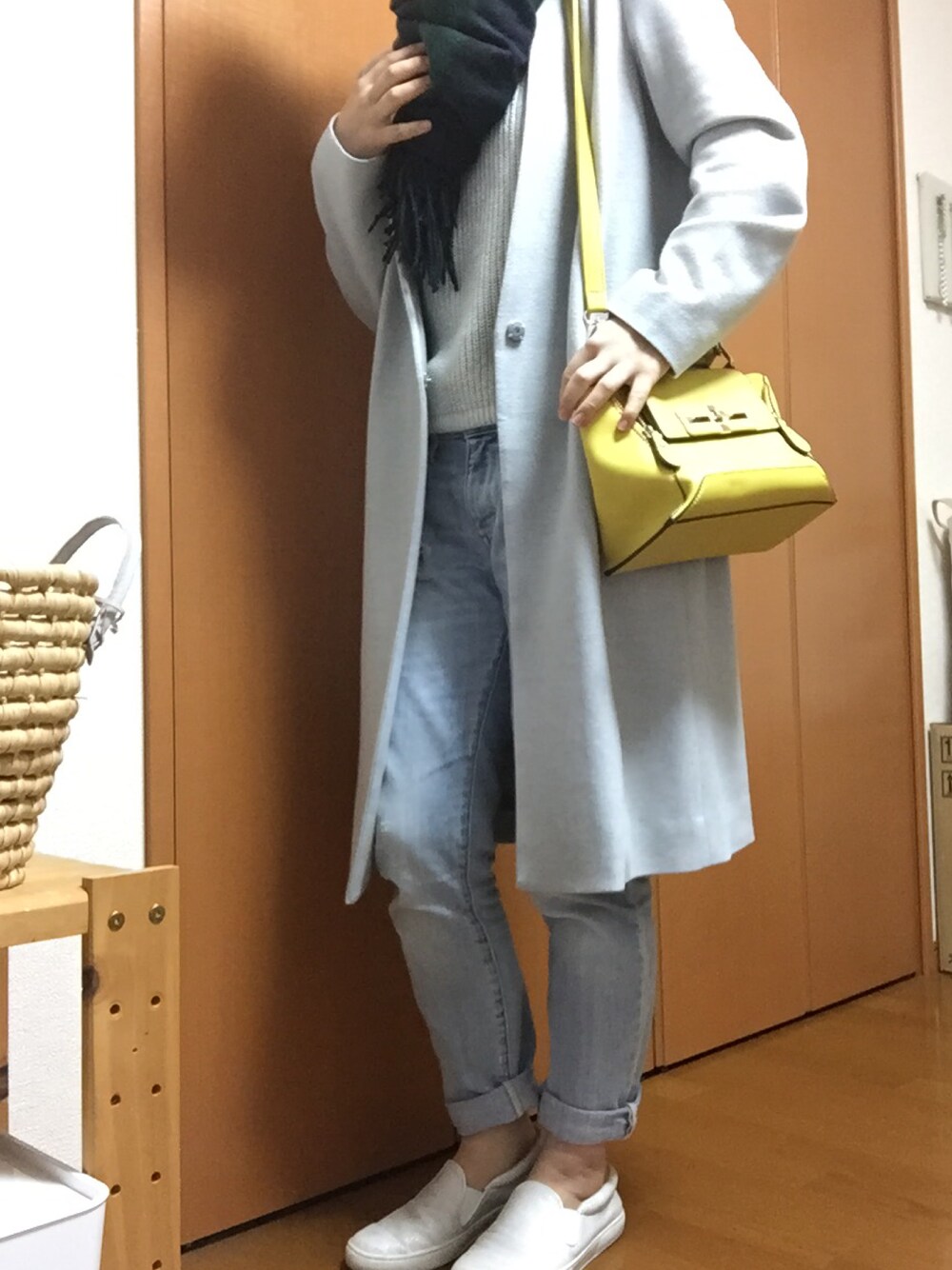 「PLSTのアイテム（ストール/ショール、その他）」を使った、こたろとムスメ◉U◉さん（レディース・152cm）の冬コーディネートの1枚目の写真