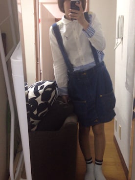 「mercibeaucoup,（メルシーボークー）のアイテム（スカート）」を使った、お豆腐ちゃんさん（メンズ・155cm）の春コーディネート