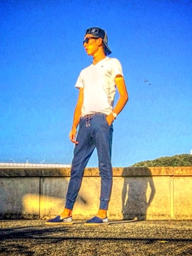 「muta（ムータ）のアイテム（キャップ）」を使った、zono0829さん（メンズ・174cm）の秋コーディネート