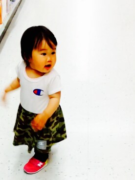 「しまむら（シマムラ）のアイテム（ワンピース、その他）」を使った、hiitanさん（キッズ・90cm）の春コーディネート