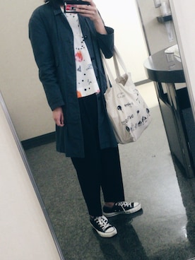 「I am I in fact...（アイアムアイインファクト）のアイテム（その他アウター）」を使った、とみおかさん（レディース・160cm）の春コーディネート