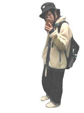「MANASTASH（マナスタッシュ）のアイテム（ブルゾン）」を使った、ゆうさん（レディース・156cm）の秋コーディネート