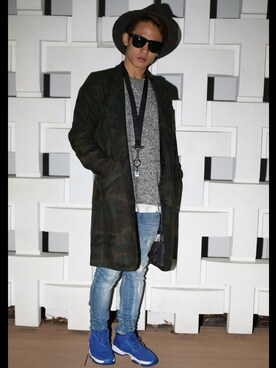 「GIVENCHY」｜「アイテム（チェスターコート）」を使った、Hiromu Iizukaさん（メンズ・164cm）の冬コーディネート