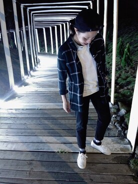 「LESS（レス）のアイテム（キャップ）」を使った、Meiさん（レディース・158cm）の秋コーディネート