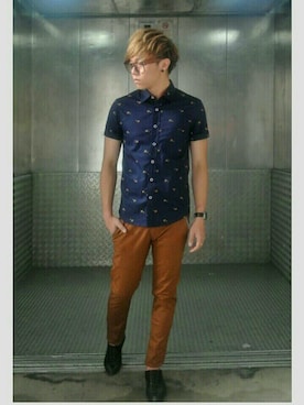 「Short Sleeve」｜Graphite Clothingさん（メンズ・170cm）の春コーディネート