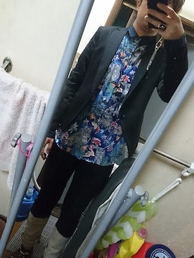 「SHAREEF（シャリーフ）のアイテム（その他シューズ）」を使った、Kyoheiさん（メンズ・170cm）の春コーディネート