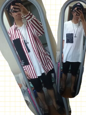 「SHAREEF（シャリーフ）のアイテム（その他シューズ）」を使った、Kyoheiさん（メンズ・170cm）の夏コーディネート