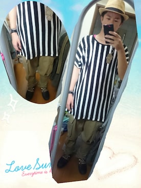 「SHAREEF（シャリーフ）のアイテム（その他シューズ）」を使った、Kyoheiさん（メンズ・170cm）の夏コーディネート