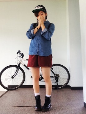 「腹切万歳」｜さくみんさん（レディース・155cm）の秋コーディネート