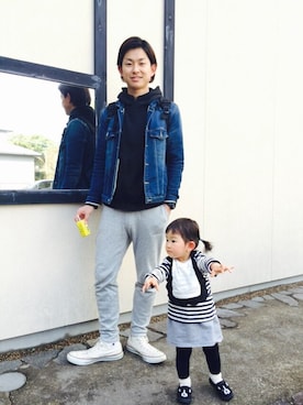 「グレーのスウェットパンツ」｜cha-daiさん（メンズ・176cm）の春コーディネート