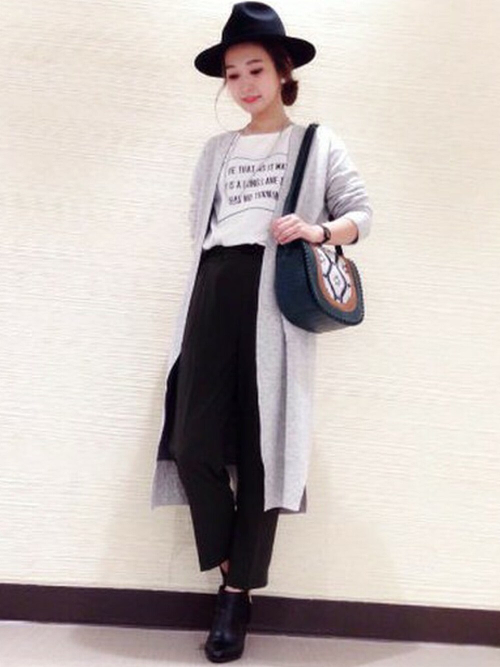 「JEANASISのポインテッドZIPブーティ/567413（ブーティ、ブラック系）」を使った、yukie_JEANASISさん（レディース・160cm）の秋コーディネートの1枚目の写真