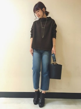 「ブラウン×デニム」｜yukie_JEANASISさん（レディース・160cm）の秋コーディネート