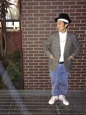 「アイテム（テーラードジャケット）」を使った、Hayahiko Saikiさん（メンズ・165cm・30代）の冬コーディネート