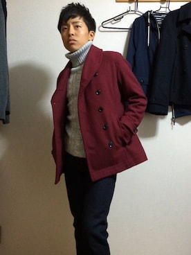 「アイテム（ピーコート）」を使った、ＩＫさん（メンズ・160cm・10代）の秋コーディネート