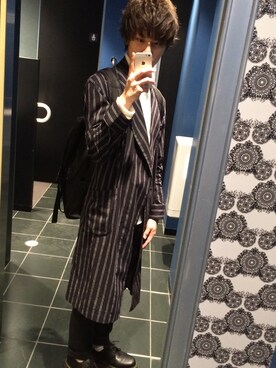 「HARE（ハレ）のアイテム（その他アウター）」を使った、佐藤智頼さん（メンズ・168cm）の春コーディネート