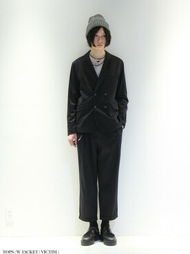 「VICTIM（ヴィクティム）のアイテム（ジャケット/アウター）」を使った、VICTIM_TAKIGUCHIさん（メンズ・184cm）の春コーディネート