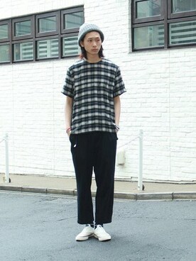 「VICTIM（ヴィクティム）のアイテム（パンツ）」を使った、VICTIM_TAKIGUCHIさん（メンズ・184cm）の夏コーディネート