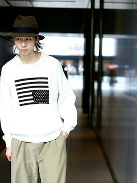 「VICTIM（ヴィクティム）のアイテム（パンツ）」を使った、VICTIM_TAKIGUCHIさん（メンズ・184cm）の秋コーディネート