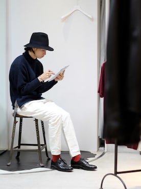 「VICTIM（ヴィクティム）のアイテム（パンツ）」を使った、VICTIM_TAKIGUCHIさん（メンズ・184cm）の秋コーディネート