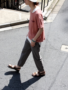 「VICTIM（ヴィクティム）のアイテム（サンダル）」を使った、VICTIM_TAKIGUCHIさん（メンズ・184cm）の春コーディネート