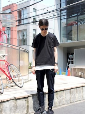 「VICTIM（ヴィクティム）のアイテム」を使った、VICTIM_TAKIGUCHIさん（メンズ・184cm）の夏コーディネート