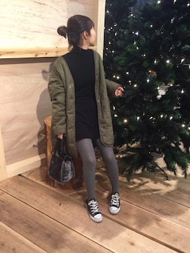 「キルティングコート」｜しのさん（レディース・162cm）の冬コーディネート