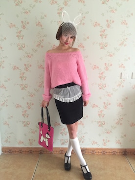 「Katie（ケイティ）のアイテム」を使った、LOooove   ffさん（レディース・173cm）の秋コーディネート