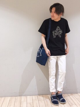 「JUNRED（ジュンレッド）のアイテム（トートバッグ）」を使った、kokiさん（メンズ・170cm）の春コーディネート