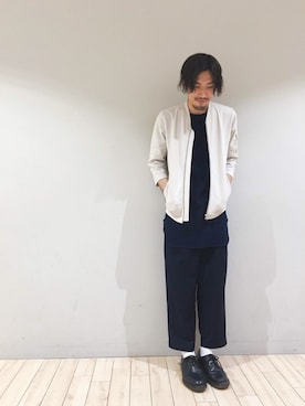 「アイテム（MA-1）」を使った、kokiさん（メンズ・170cm・20代）の夏コーディネート