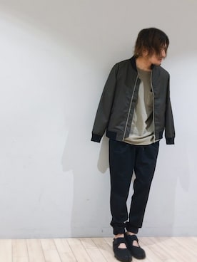 「アイテム（MA-1）」を使った、kokiさん（メンズ・170cm・20代）の秋コーディネート