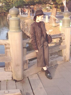 「MOUSSY（マウジー）のアイテム（ナイロンジャケット）」を使った、mina＊さん（レディース・156cm）の秋コーディネート