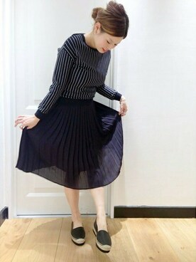 「クルーネックニット」｜HIROさん（レディース・164cm）の春コーディネート