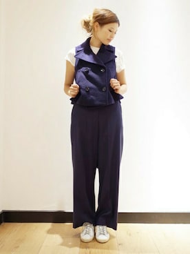「GOLDEN GOOSE（ゴールデングース）のアイテム（スニーカー）」を使った、HIROさん（レディース・164cm）の秋コーディネート