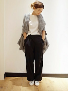 「GOLDEN GOOSE（ゴールデングース）のアイテム（スニーカー）」を使った、HIROさん（レディース・164cm）の秋コーディネート