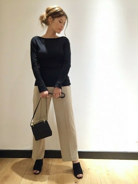 「M2MAlletier（エムツーマレティエ）のアイテム」を使った、HIROさん（レディース・164cm）の秋コーディネート