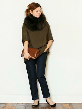 「NINA RICCI（ニナリッチ）のアイテム」を使った、HIROさん（レディース・164cm）の秋コーディネート